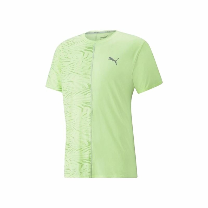 Maglia Sportiva a Maniche Corte Puma Run Graphic Verde limone Maglia Sportiva a Maniche Corte Puma Run Graphic Verde limone