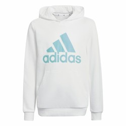 Felpa con Cappuccio Bambino Adidas Azzurro Bianco