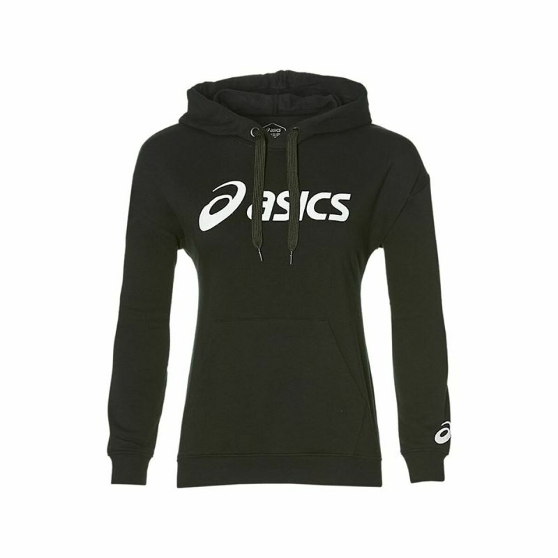 Felpa con Cappuccio Donna Asics Big Nero Felpa con Cappuccio Donna Asics Big Nero