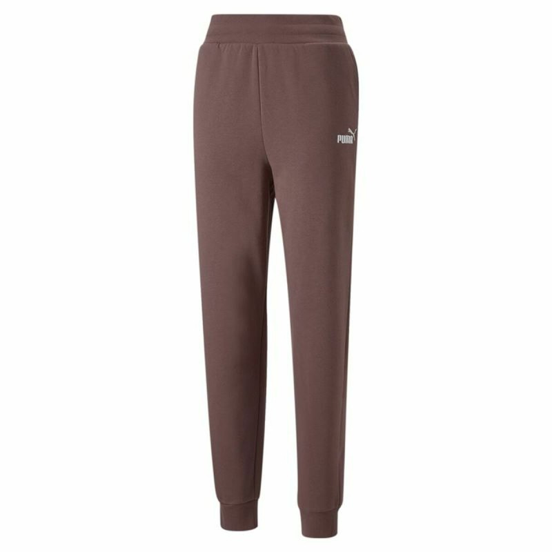 Pantalone di Tuta per Adulti Puma Ess+ Embroidery High-Waist Marrone Donna Pantalone di Tuta per Adulti Puma Ess+ Embroidery High-Waist Marrone Donna