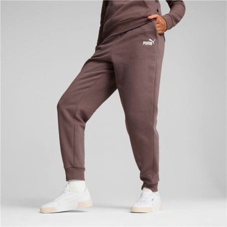 Pantalone di Tuta per Adulti Puma Ess+ Embroidery High-Waist Marrone Donna