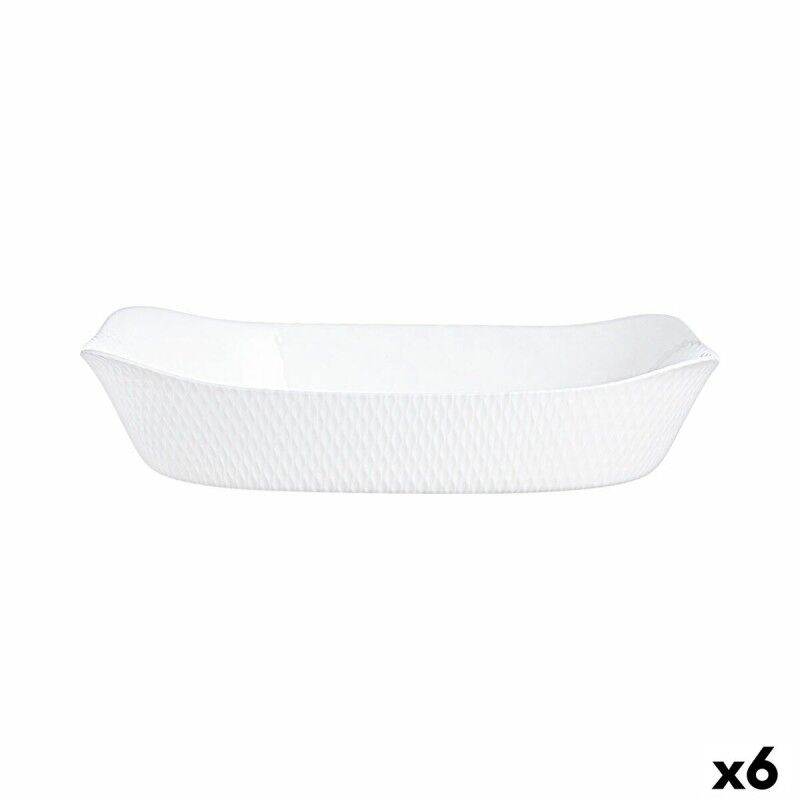 Teglia da Cucina Luminarc Smart Cuisine Bianco Vetro 34 x 25 cm (6 Unità) Teglia da Cucina Luminarc Smart Cuisine Bianco Vetro 34 x 25 cm (6 Unità)