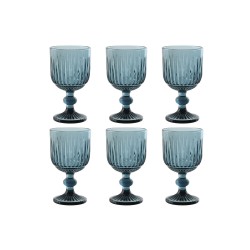 Set di Bicchieri Home ESPRIT Azzurro Cristallo 8 x 8 x 14,5 cm (6 Unità)