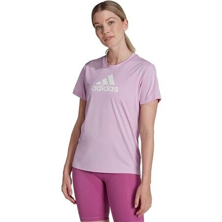 Maglia a Maniche Corte Donna Adidas Primeblue Prugna