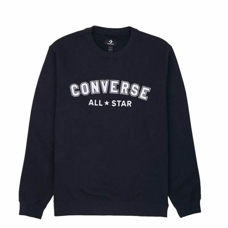 Felpa senza Cappuccio Uomo Converse Classic Fit All Star Single Screen Nero Felpa senza Cappuccio Uomo Converse Classic Fit All Star Single Screen Nero