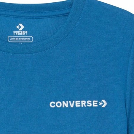 Maglia a Maniche Corte Bambino Converse Field Surplus Azzurro