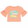Maglia a Maniche Corte per Bambini Converse  Ruffle  Salmone