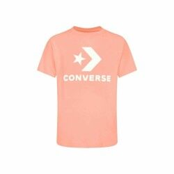 Maglia a Maniche Corte Unisex Converse Standard Fit Center Front Large Salmone