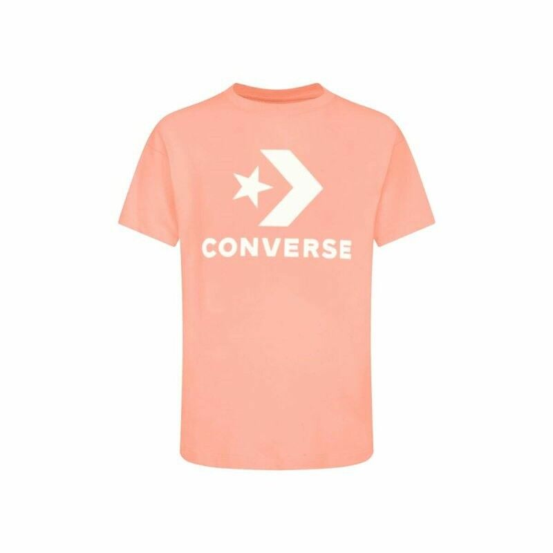 Maglia a Maniche Corte Unisex Converse Standard Fit Center Front Large Salmone Maglia a Maniche Corte Unisex Converse Standard Fit Center Front Large Salmone