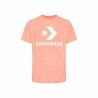 Maglia a Maniche Corte Unisex Converse Standard Fit Center Front Large Salmone