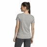 Maglia a Maniche Corte Donna Adidas Linear Grigio chiaro