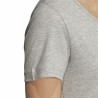 Maglia a Maniche Corte Donna Adidas Linear Grigio chiaro