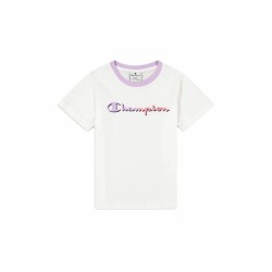Maglia a Maniche Corte per Bambini Champion Crewneck Bianco