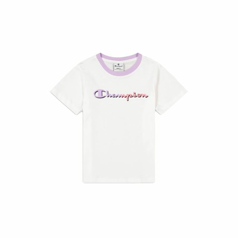Maglia a Maniche Corte per Bambini Champion Crewneck Bianco