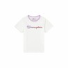 Maglia a Maniche Corte per Bambini Champion Crewneck Bianco