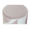 Poggiapiedi DKD Home Decor Scandi Dorato Bianco Rosa chiaro 30 x 30 x 38 cm (2 Unità)