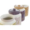 Barattolo DKD Home Decor Verde Rosa Senape Lilla Dolomite Shabby Chic 1 L 12 x 12 x 16 cm (4 Unità)