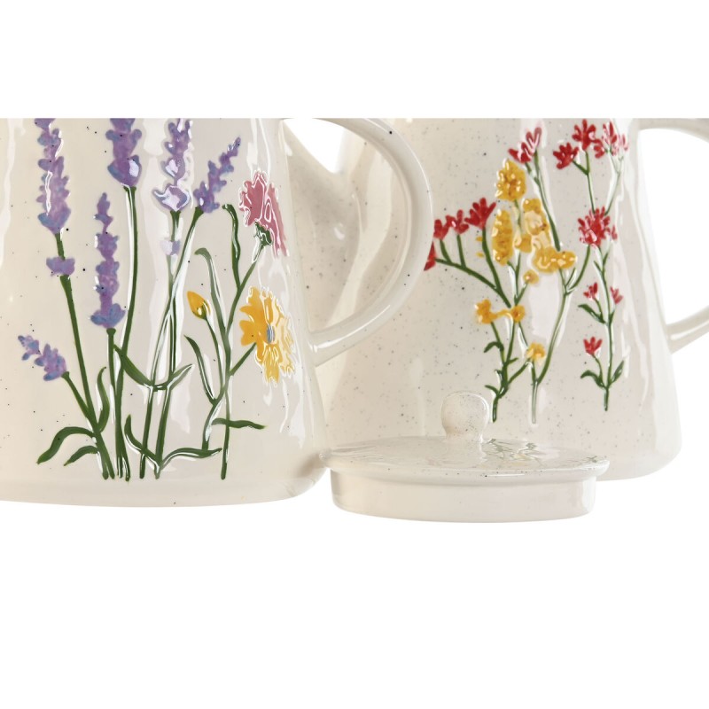 Teiera Home ESPRIT Multicolore Porcellana 900 ml (2 Unità)
