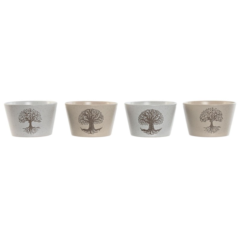 Ciotola Home ESPRIT Bianco Beige Gres 570 ml 13 x 13 x 8 cm (4 Unità) Ciotola Home ESPRIT Bianco Beige Gres 570 ml 13 x 13 x 8 cm (4 Unità)