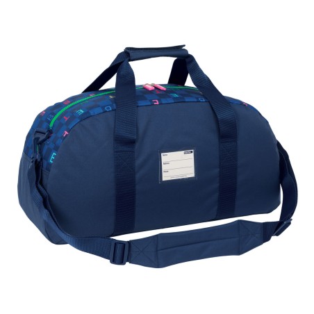 Borsa da Palestra Benetton Damero Blu Marino 50 x 26 x 20 cm