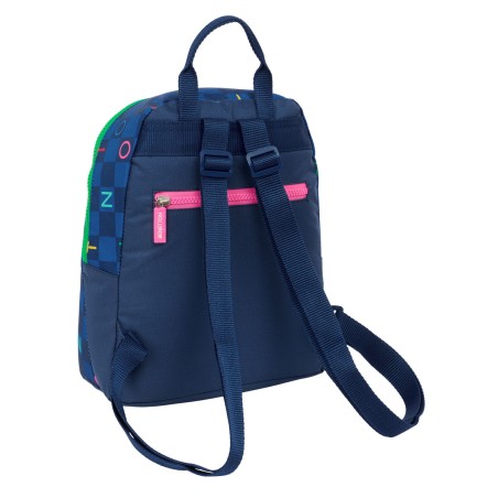 Zaino Benetton Damero Blu Marino 25 x 30 x 13 cm