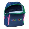 Zaino Benetton Damero Blu Marino 25 x 30 x 13 cm