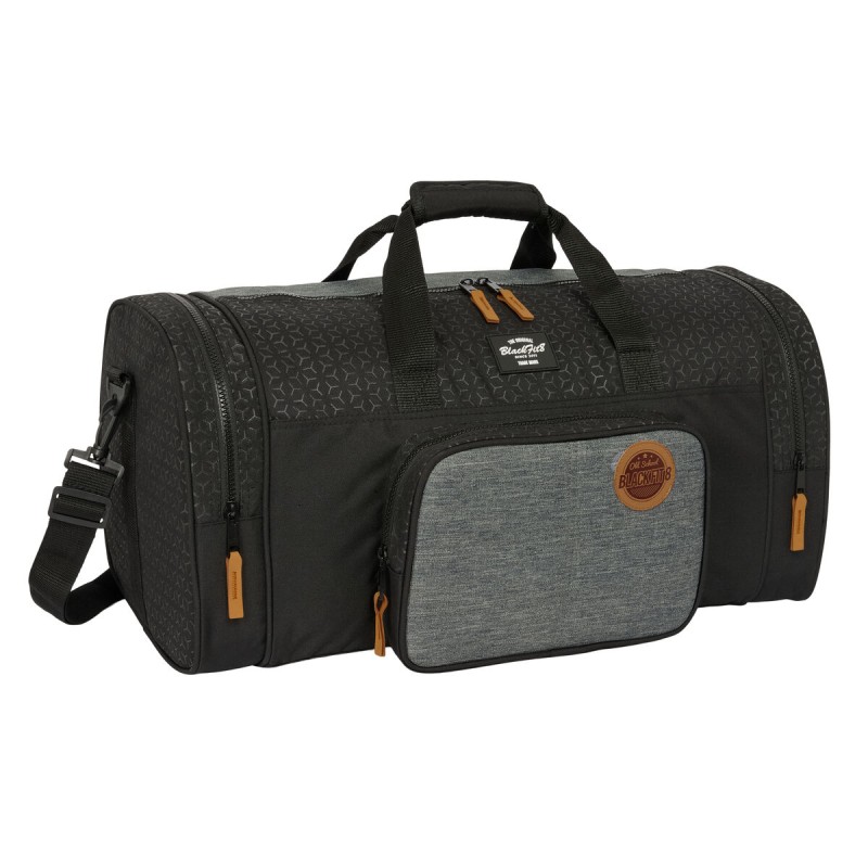 Borsa da Palestra BlackFit8 Old school Nero Grigio 55 x 26 x 27 cm Borsa da Palestra BlackFit8 Old school Nero Grigio 55 x 26 x 27 cm
