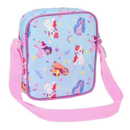 Borsa a Tracolla My Little Pony Wild & free Azzurro Rosa 16 x 18 x 4 cm