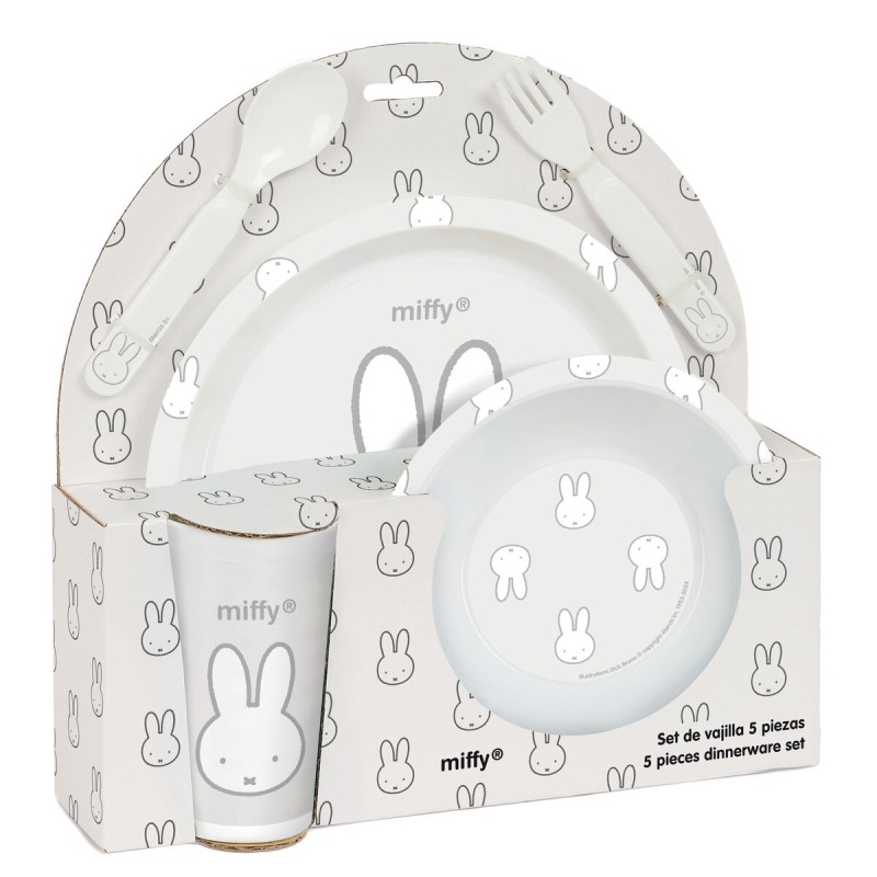 Set di stoviglie per bambini Miffy Niebla (5 Pezzi) Set di stoviglie per bambini Miffy Niebla (5 Pezzi)