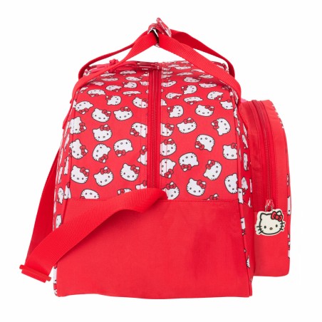 Borsa da Palestra Hello Kitty Iconic Bianco Rosso 40 x 24 x 23 cm
