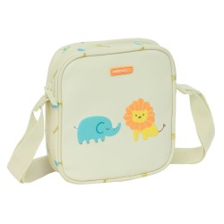 Borsa a Tracolla Safta Giungla Beige 16 x 18 x 4 cm