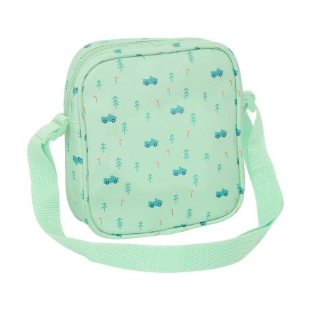 Borsa a Tracolla Safta Macchine Verde 16 x 18 x 4 cm