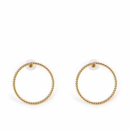 Orecchini Donna Shabama Suri Ottone bagnato in oro 4 cm