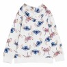 Felpa con Cappuccio da Bambina Stitch Beige