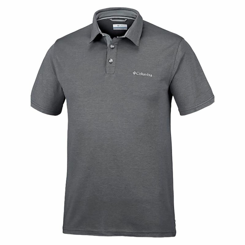 Polo a Maniche Corte Uomo Columbia Nelson Point™ Grigio scuro Polo a Maniche Corte Uomo Columbia Nelson Point™ Grigio scuro