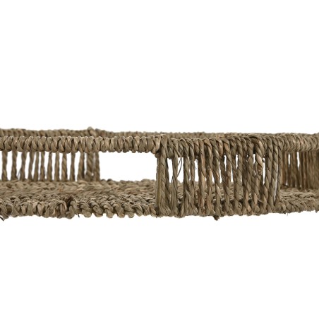 Set di Vassoi Home ESPRIT Naturale Metallo 45 x 45 x 7 cm (3 Unità)
