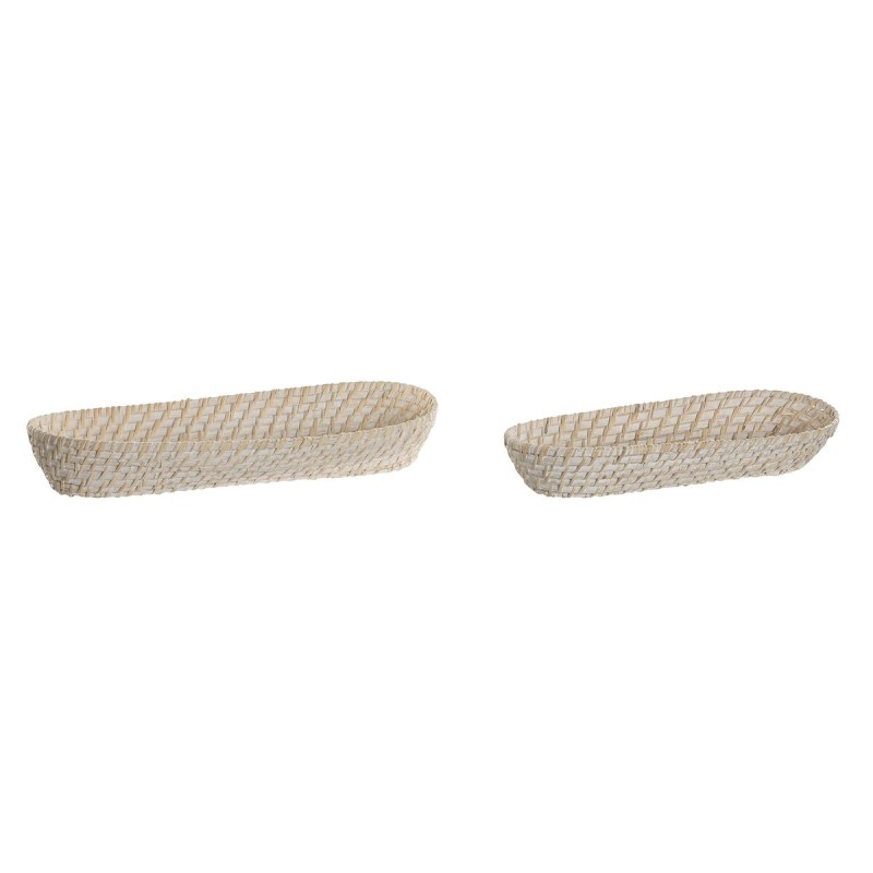 Vassoio per aperitivi Home ESPRIT Bianco Naturale 44 x 18 x 7 cm Vassoio per aperitivi Home ESPRIT Bianco Naturale 44 x 18 x 7 cm