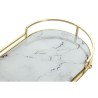Set di Vassoi Home ESPRIT Bianco Dorato Metallo Cristallo 31 x 17 x 5 cm (2 Unità)