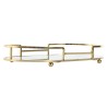 Set di Vassoi Home ESPRIT Bianco Dorato Metallo Cristallo 31 x 17 x 5 cm (2 Unità)