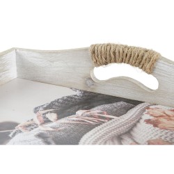 Set di Vassoi DKD Home Decor Multicolore 40 x 30 x 6 cm Legno MDF (2 Unità)
