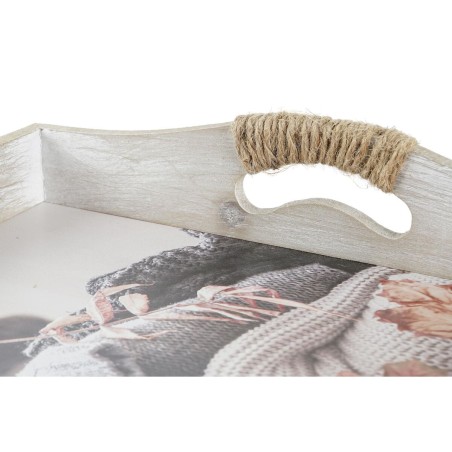Set di Vassoi DKD Home Decor Multicolore 40 x 30 x 6 cm Legno MDF (2 Unità)