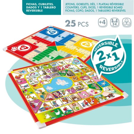 Tabellone per Parcheesi e Gioco dell'Oca CB Games 32 x 32 x 1 cm (25 Pezzi) (6 Unità)