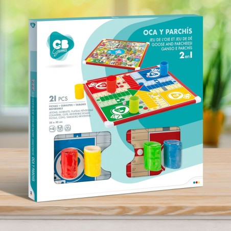 Tabellone per Parcheesi e Gioco dell'Oca CB Games 32 x 32 x 1 cm (25 Pezzi) (6 Unità)