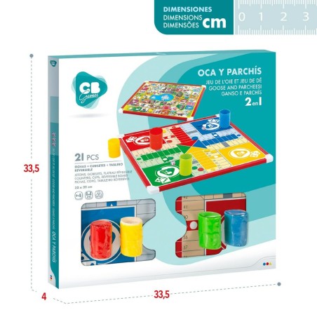 Tabellone per Parcheesi e Gioco dell'Oca CB Games 32 x 32 x 1 cm (25 Pezzi) (6 Unità)
