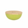 Ciotola Percutti Melammina Marrone Verde 18,9 x 18,9 x 8,5 cm Bambù (4 Unità)