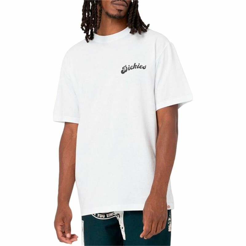 Maglia a Maniche Corte Uomo Dickies Grainfield Bianco Maglia a Maniche Corte Uomo Dickies Grainfield Bianco