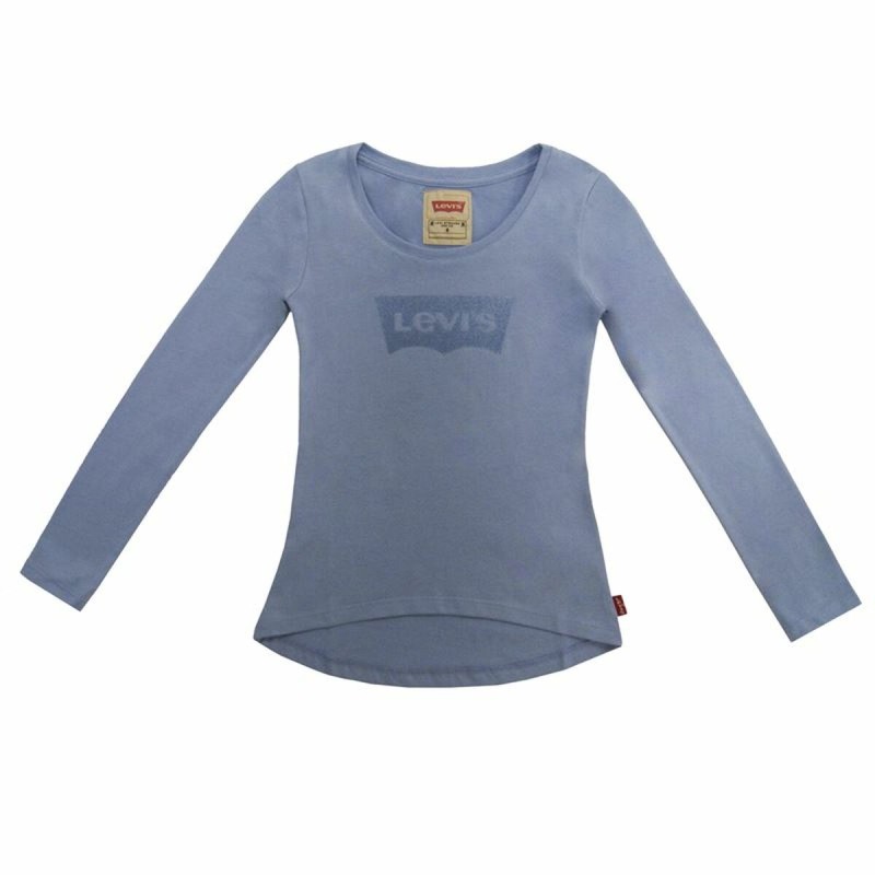 Maglia a Maniche Lunghe per Bambini Levi's Fille Blu Acciaio Maglia a Maniche Lunghe per Bambini Levi's Fille Blu Acciaio