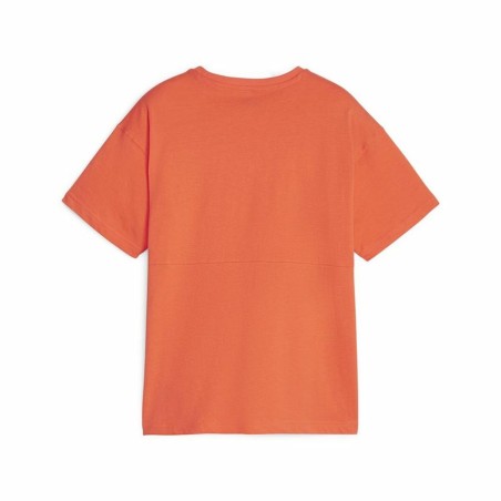 Maglia a Maniche Corte per Bambini Puma Power Colorblock Arancione scuro