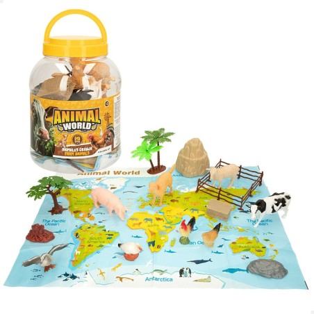 Figure di animali Colorbaby 19 Pezzi Fattoria Plastica 13 x 8 x 3 cm (6 Unità)
