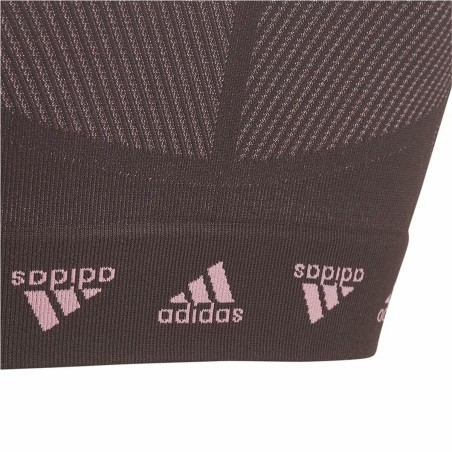 Reggiseno Sportivo Adidas  Aeroknit Seamless Rosso Granato Rosso Scuro